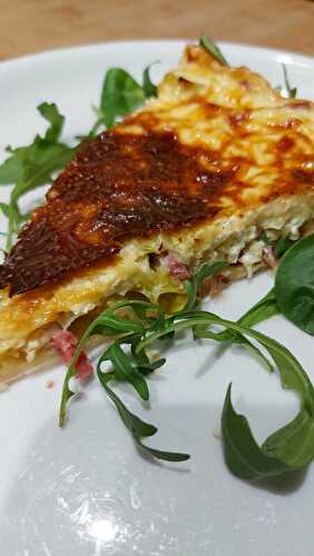 Quiche aux poireaux et au bacon