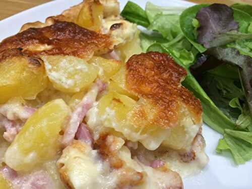 Tarte pommes de terre lardons mozarella