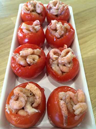 Tomates Surprise aux crevettes grises - Les délices de Delphine
