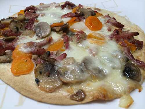 Tortillas bacon carottes façon pizza