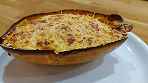 Courge spaghetti gratinée