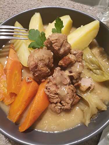 Blanquette de veau façon pot au feu