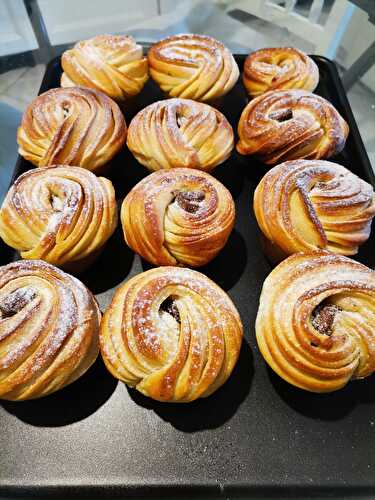 Cruffin cœur chocolat sans oeuf