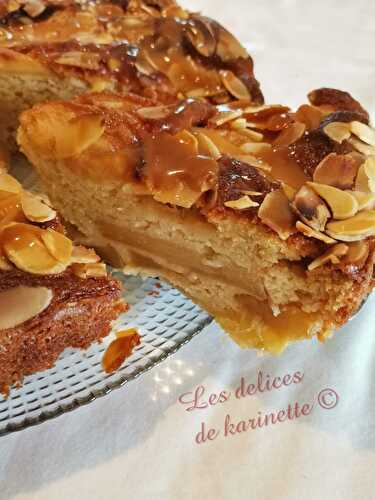 Gateau moelleux au mascarpone et pommes caramélisées