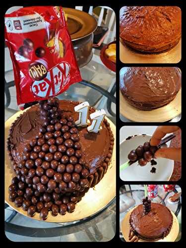 Gravity cake nutella et kitkat balls