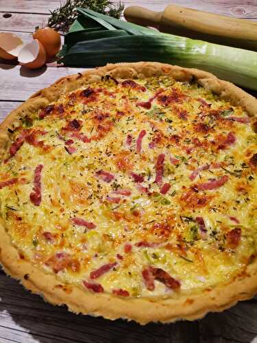 QUICHE POIREAUX LARDONS ROMARIN