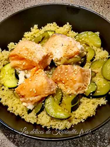 Saumon ou cabillaud et courgettes facon tajine au companion (ou cookeo)