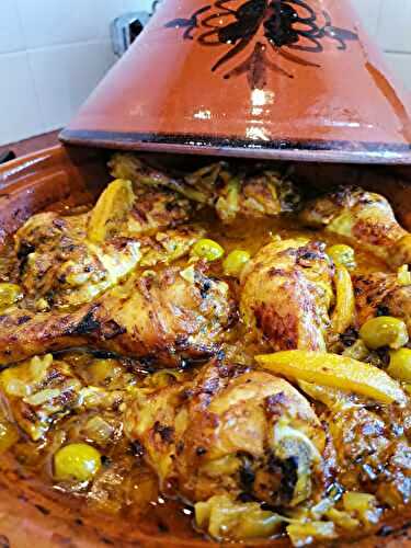 Tajine de poulet aux olives et Citron