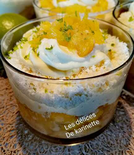 Tiramisu revisité façon « pina colada » et citron vert