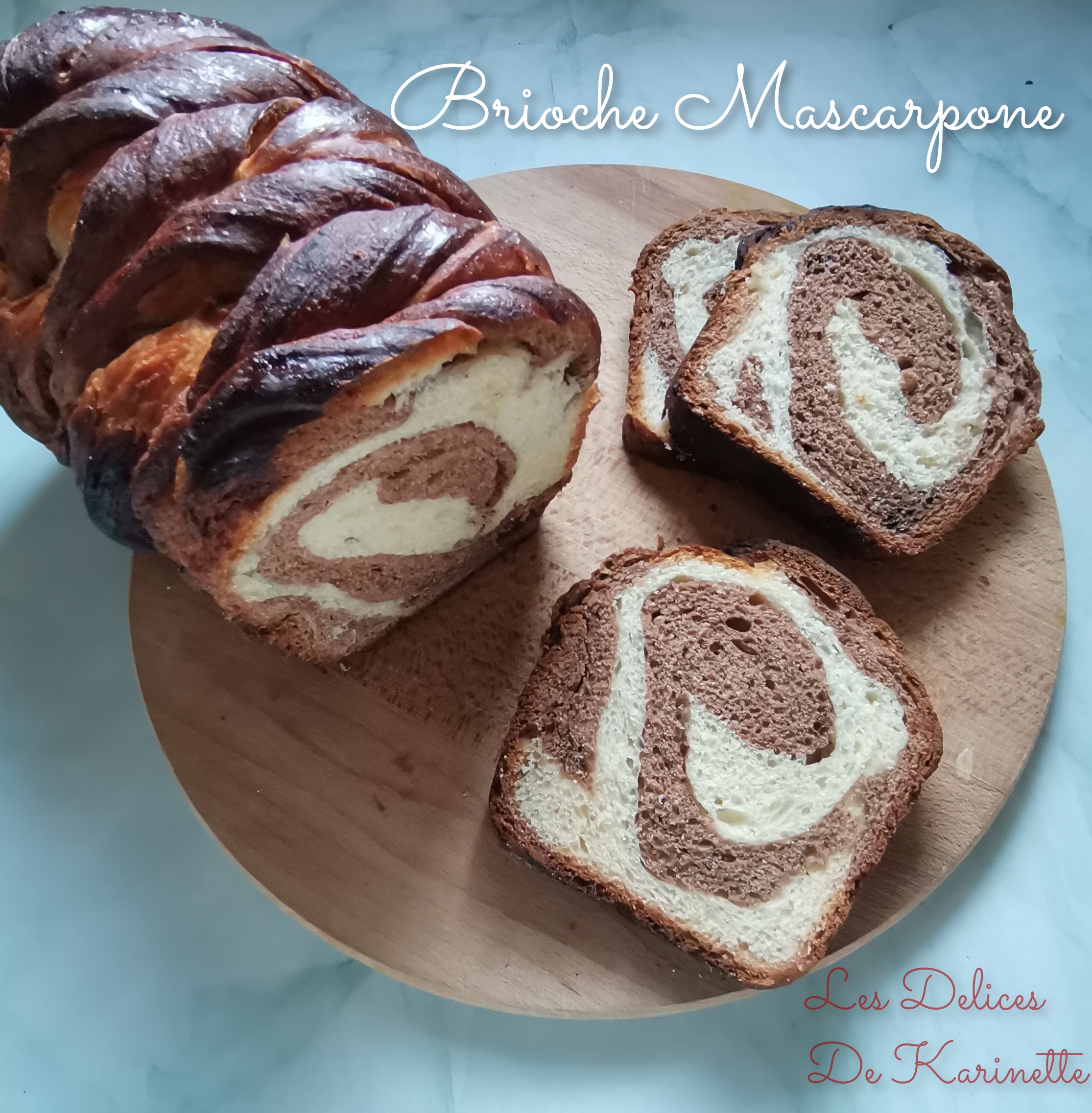 Brioche  au Mascarpone tourbillon chocolat