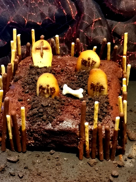 Gâteau cimetière halloween