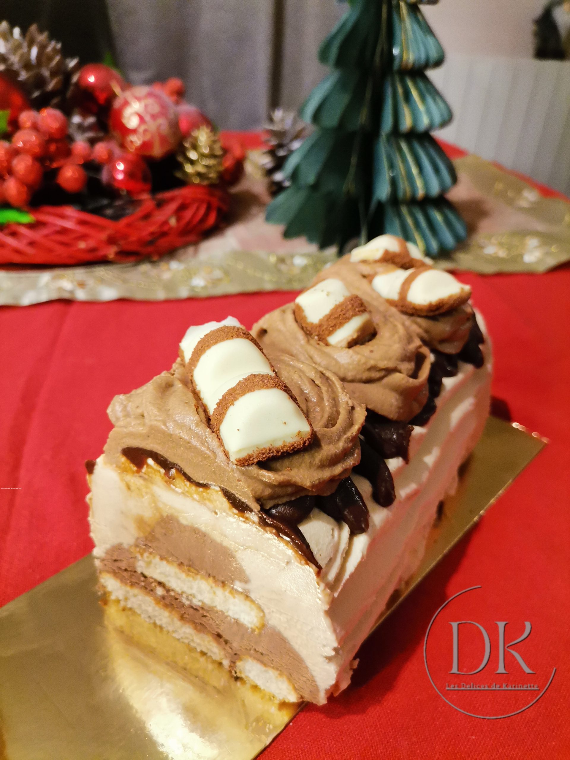 Bûche glacée choco noisette sans sorbetière