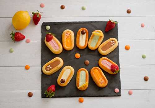 Barquettes colorées aux chocolats