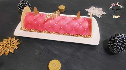 Bûche vanille insert framboise