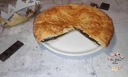 Galette des rois aux noisettes et chocolat