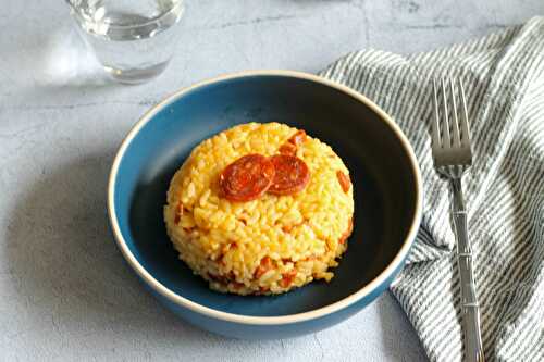 Risotto au chorizo et parmesan