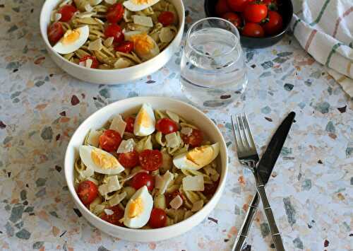 Salade de pâtes au pesto 