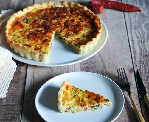 Tarte aux poireaux et chorizo