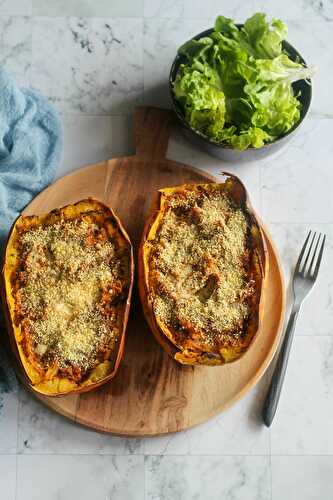 Courge spaghetti façon bolognaise