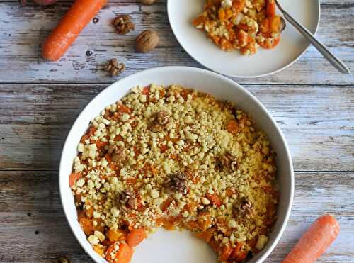 Crumble salé aux légumes d'hiver feta et noix