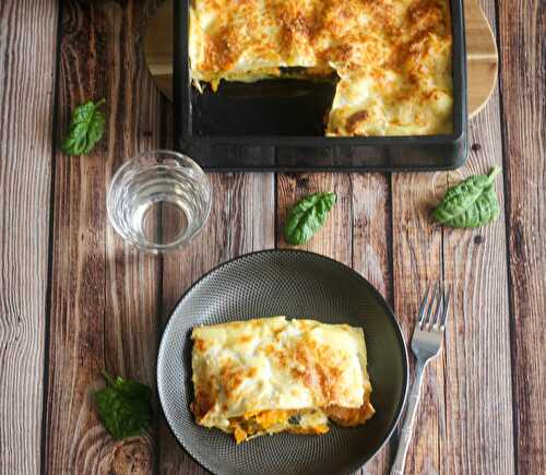 Lasagne aux épinards et à la patate douce