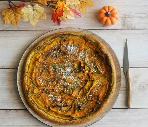 Tarte au potimarron et pesto