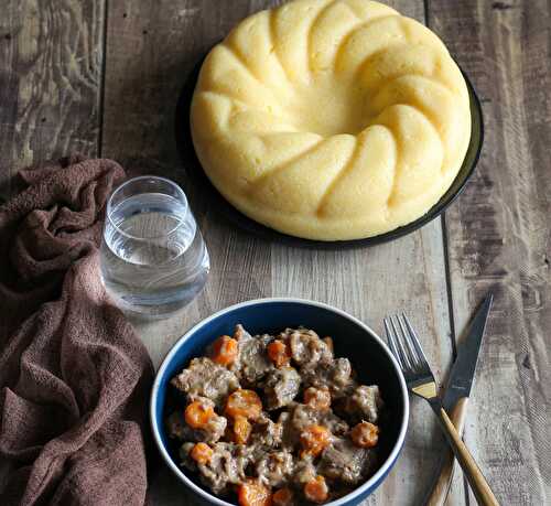 Boeuf bourguignon et polenta