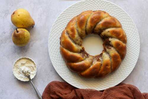 Moelleux au praliné et poires