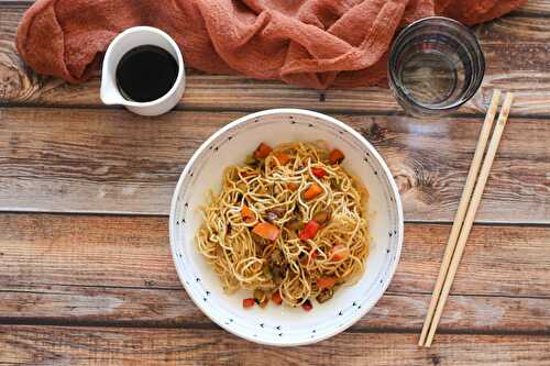 Nouilles chinoises aux petits légumes