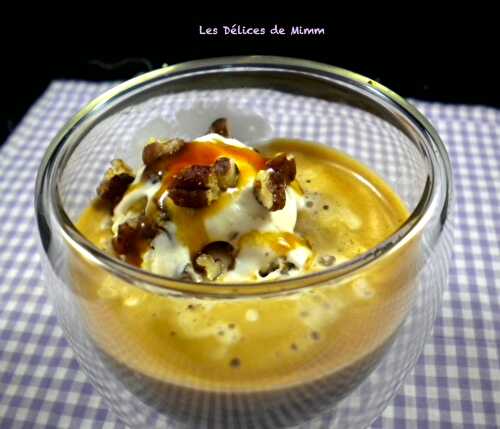 Affogato, caramel et noix de pécan