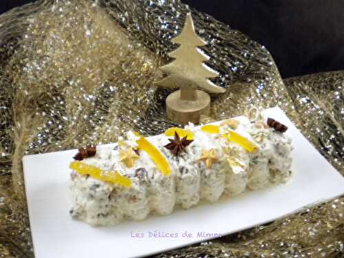 Bûche de Noël en nougat glacé