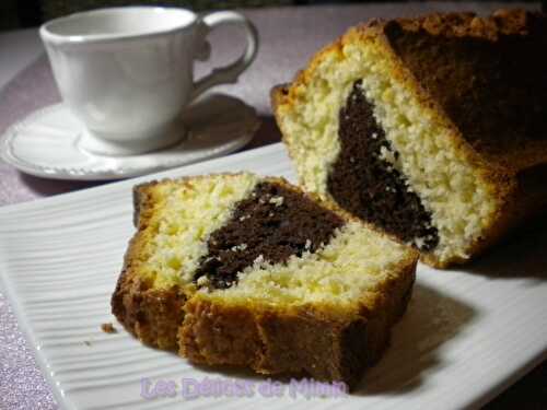 Cake marbré noix de coco - chocolat