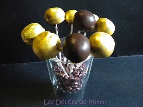 Cake pops dorés au foie gras et au chocolat