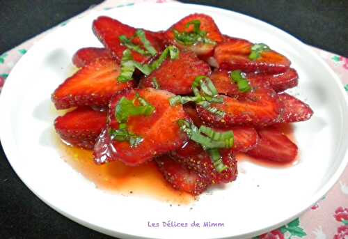 Carpaccio de fraises tout simple