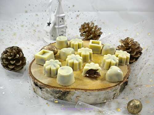 Chocolats blancs fourrés au praliné et tempérage du chocolat facile - Les Délices de Mimm