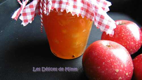 Confiture de pommes au caramel