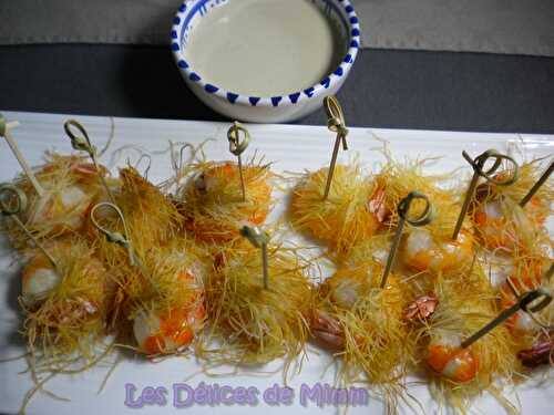 Crevettes croustillantes en habit de cheveux d’ange