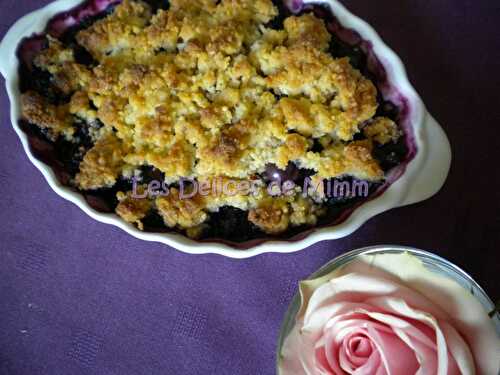 Crumble aux myrtilles, amandes et sirop d’érable