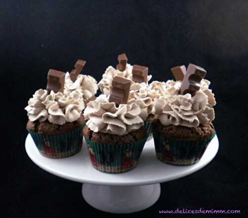 Cupcakes au chocolat et ganache Kinder