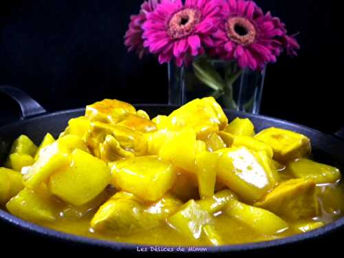 Curry de poulet express aux pommes et ananas