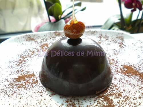 Dôme de mousse au chocolat au Thé des Moines, cœur de gingembre - Les Délices de Mimm