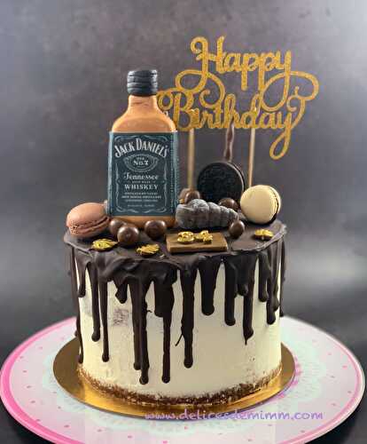 Drip cake au chocolat Jack Daniel’s