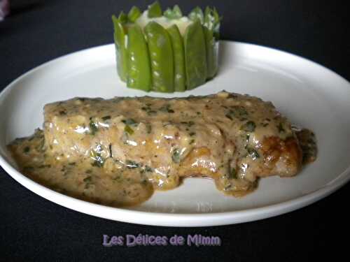 Entrecôte de veau, sauce crème à l’échalote