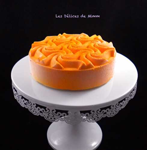 Entremets abricots et Namelaka au chocolat blanc