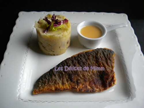 Filet de bar, beurre blanc et purée aux chicons