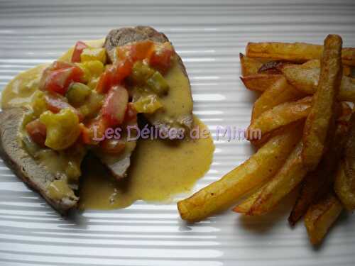 Filet de porc Iberico, sauce au piccalilli et tomates fraîches - Les Délices de Mimm