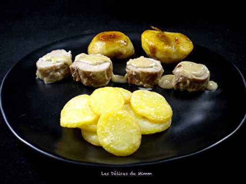 Filet mignon de porc ibérique au cidre, pommes confites au miel - Les Délices de Mimm