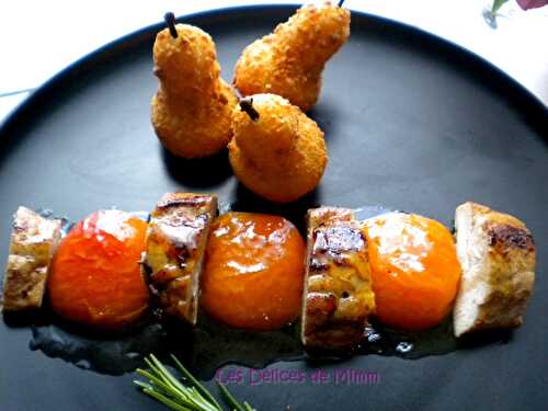 Filets de pintade, abricots caramélisés au miel et romarin