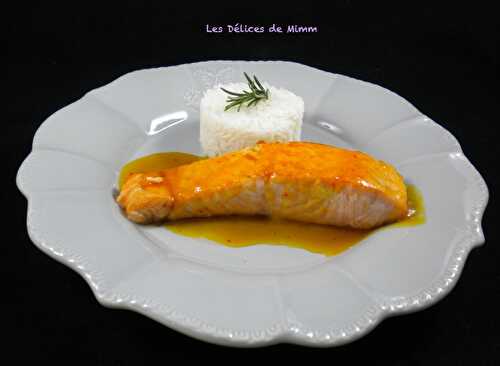 Filets de saumon au caramel d’orange