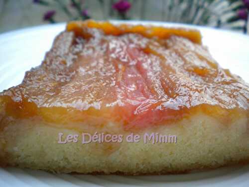 Gâteau à la rhubarbe et aux amandes